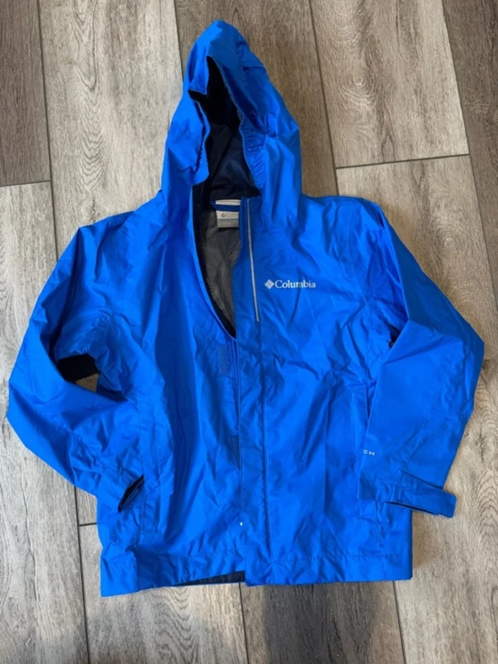 Columbia Kids Royal Blue Hooded Raincoat (XXS) (4/5)